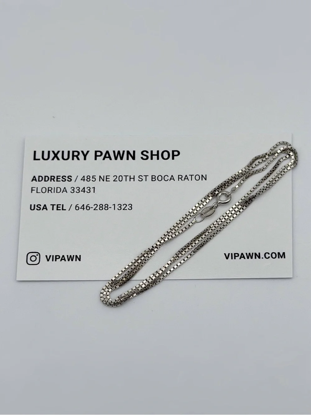 Italy 925 Sterling Silver Solid Box Link Chain Necklace 20” 1mm